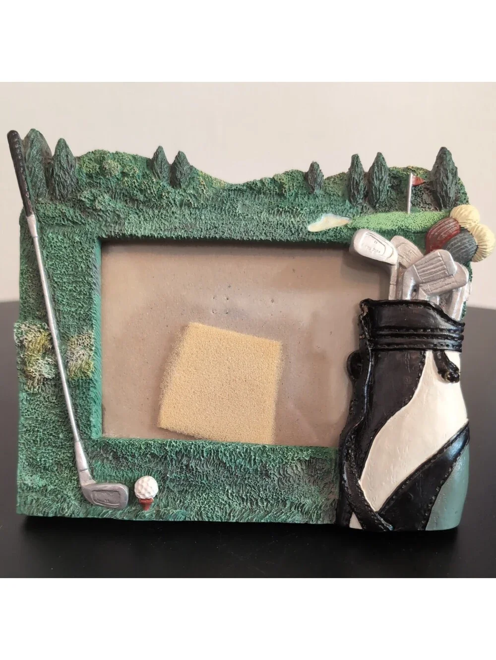 Vintage Golf Picture Frame| Golfing Photo | Clubs Ball Fits 3